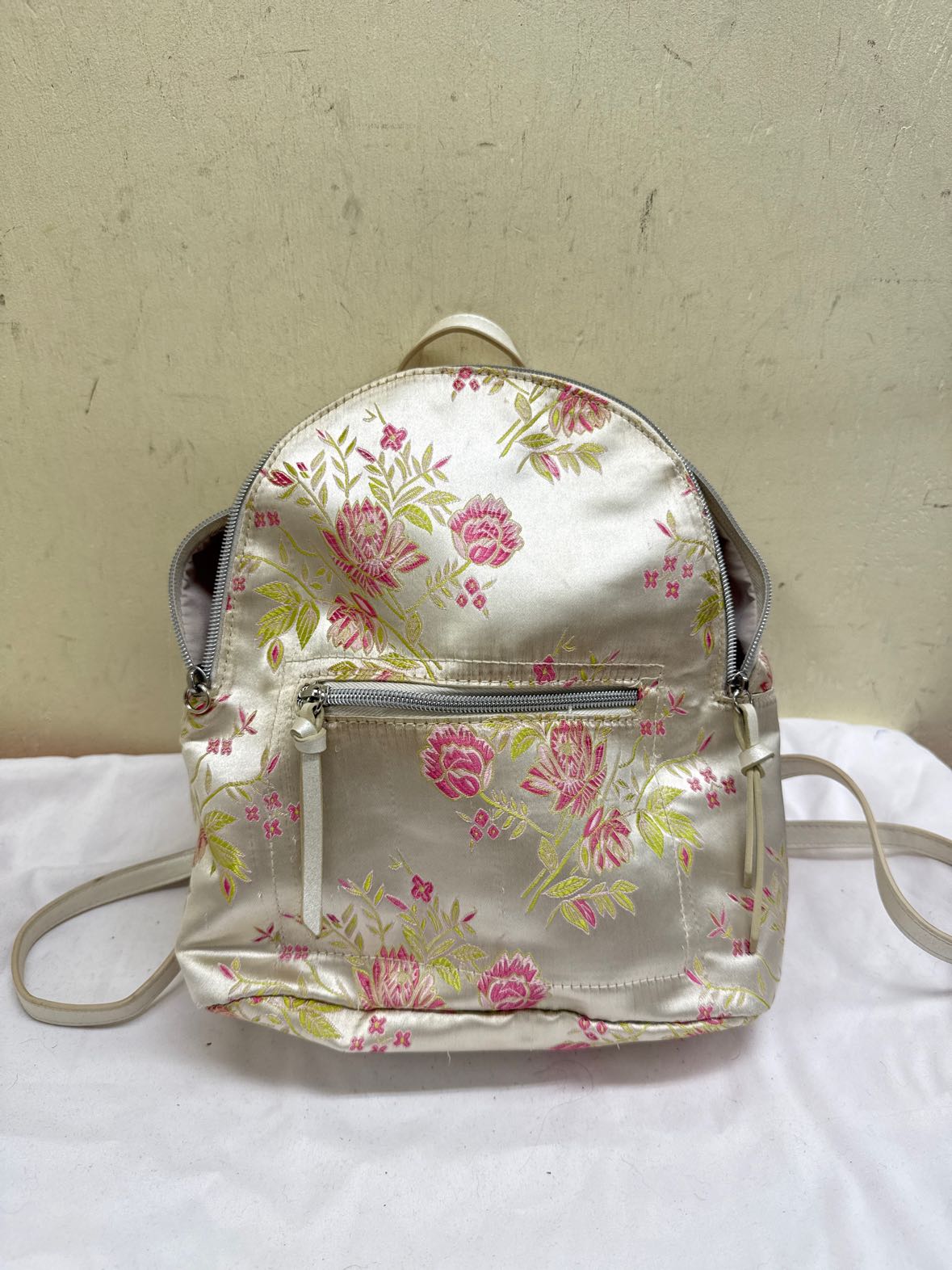 Tan Floral Backpack