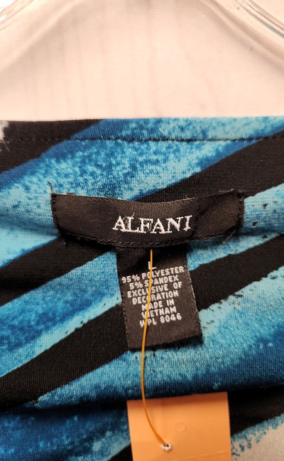 Alfani Women's Size L Blue 3/4 Sleeve Top