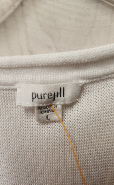 Pure Jill Women's Size L White Cardigan