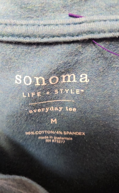 Sonoma Women's Size M Teal Short Sleeve Top