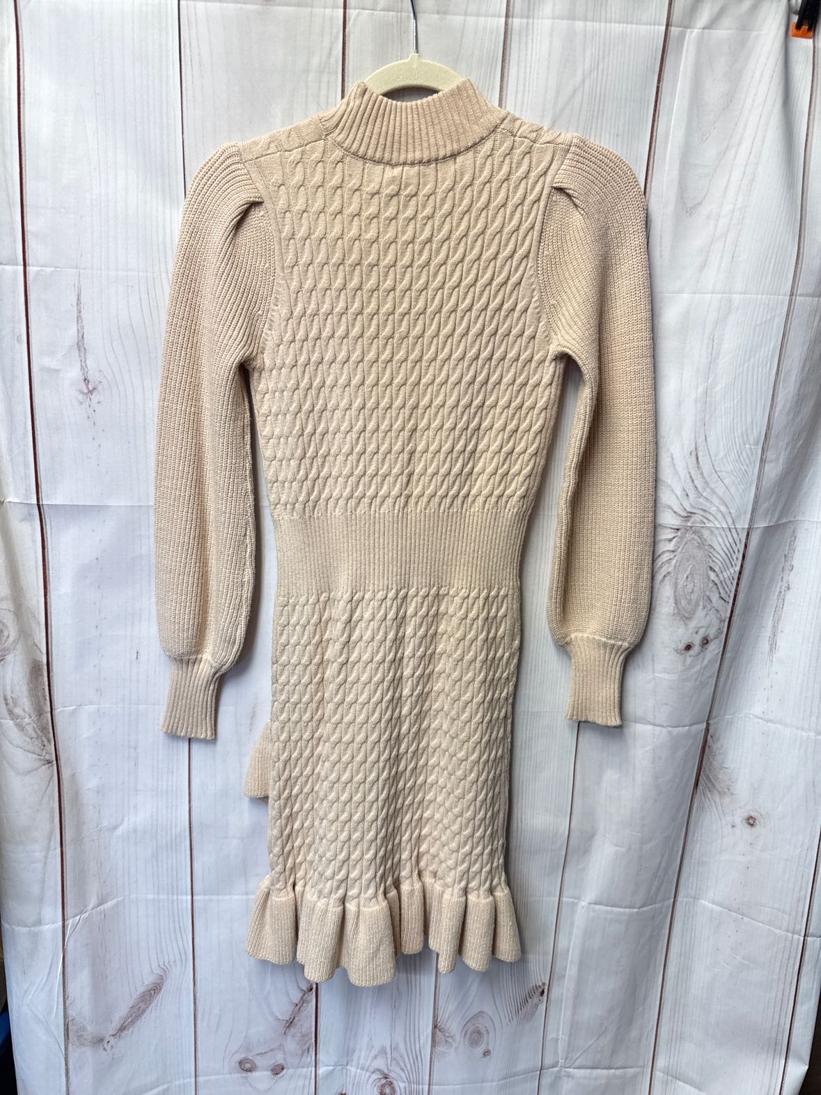Flat White by Anthropologie Women's Size XS Beige Knit Dress
