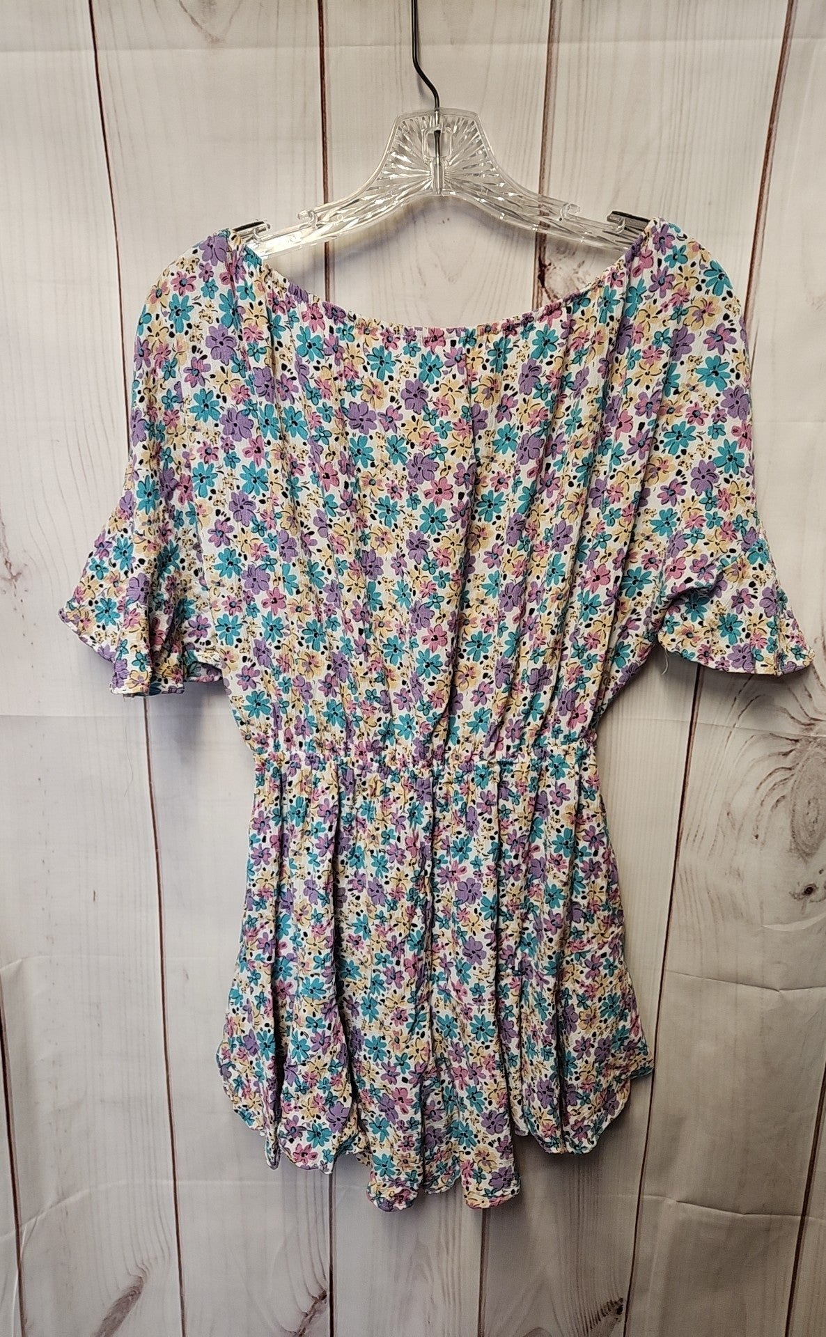 White Birch Women's Size S Multi-Color Floral Romper