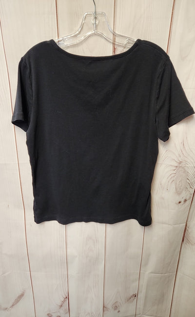 Jones New York Women's Size XL Black Short Sleeve Top