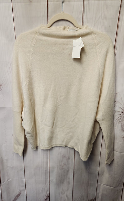 NWT Club Monaco Women's Size M White Cashmere Sweater