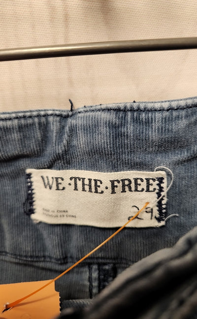We the Free Women's Size 29 (7-8) Blue Corduroy Pants