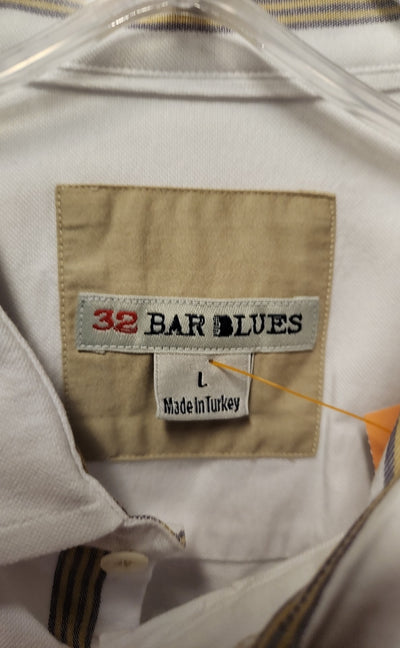 32 Bar Blues Men's Size L White Shirt