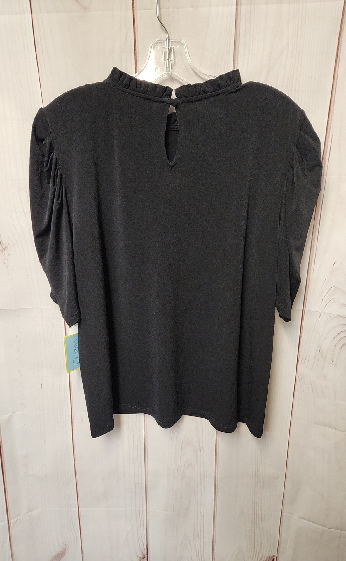NWT Cece Women's Size XL Black Short Sleeve Top