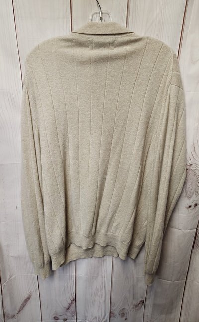Tasso Elba Men's Size XL Beige Cashmere Sweater