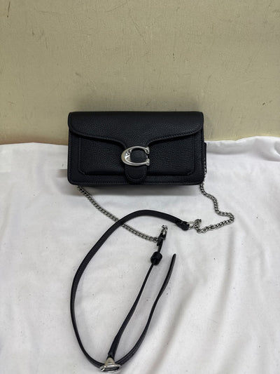 NWT Coach Tabby Chain Clutch Black Leather Purse Bag