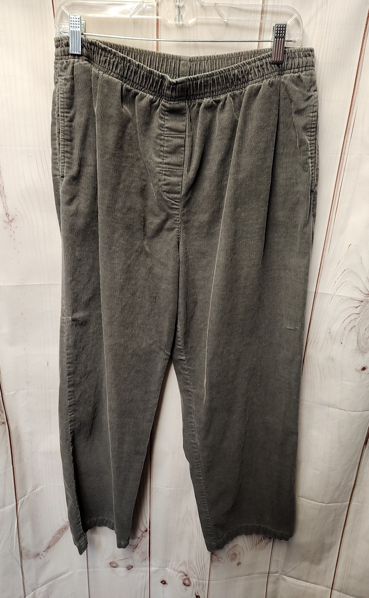 Appleseed's Women's Size 12 Petite Gray Corduroy Pants