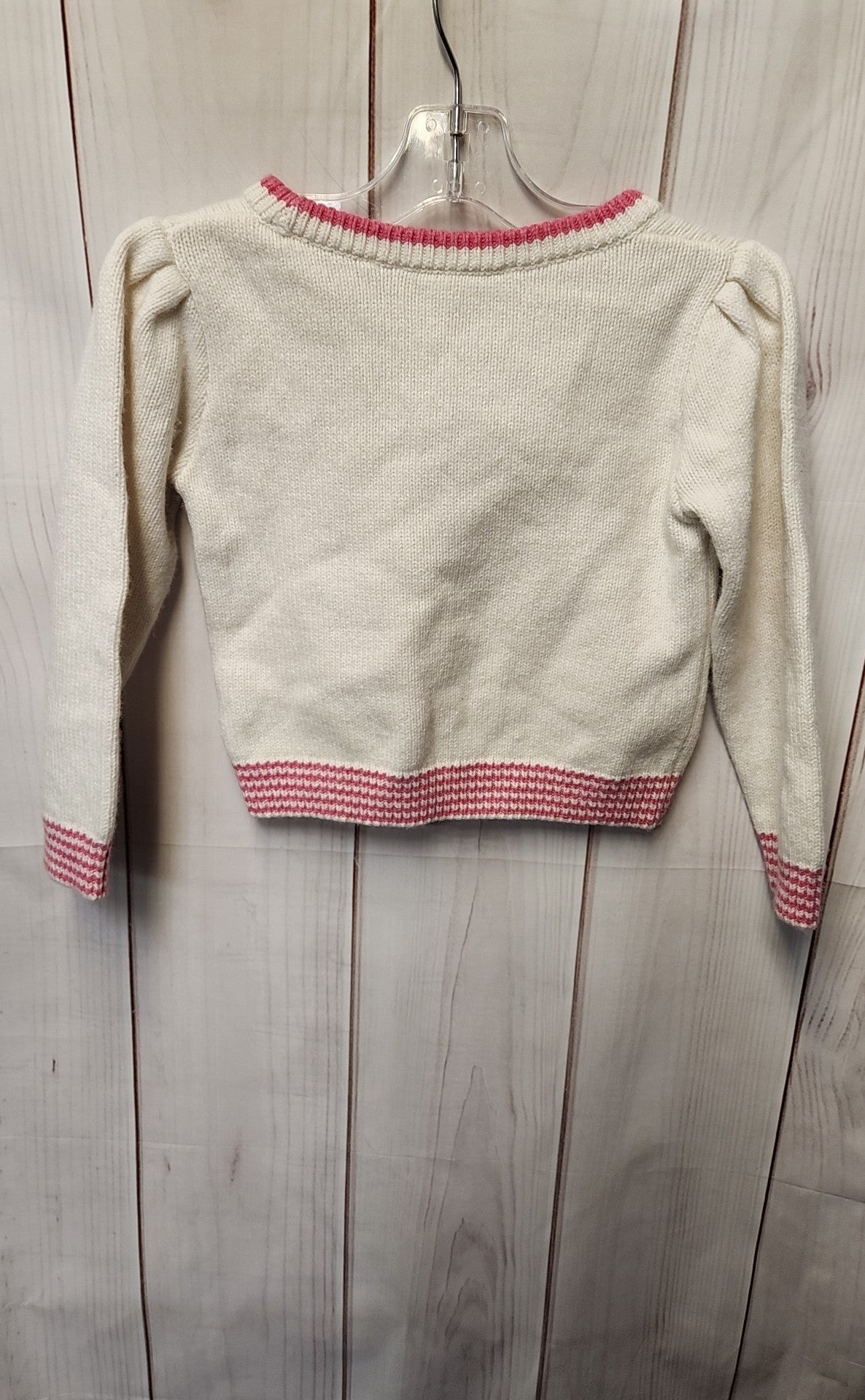 Love Shack Fancy Girl's Size 4/5 White & Pink Sweater