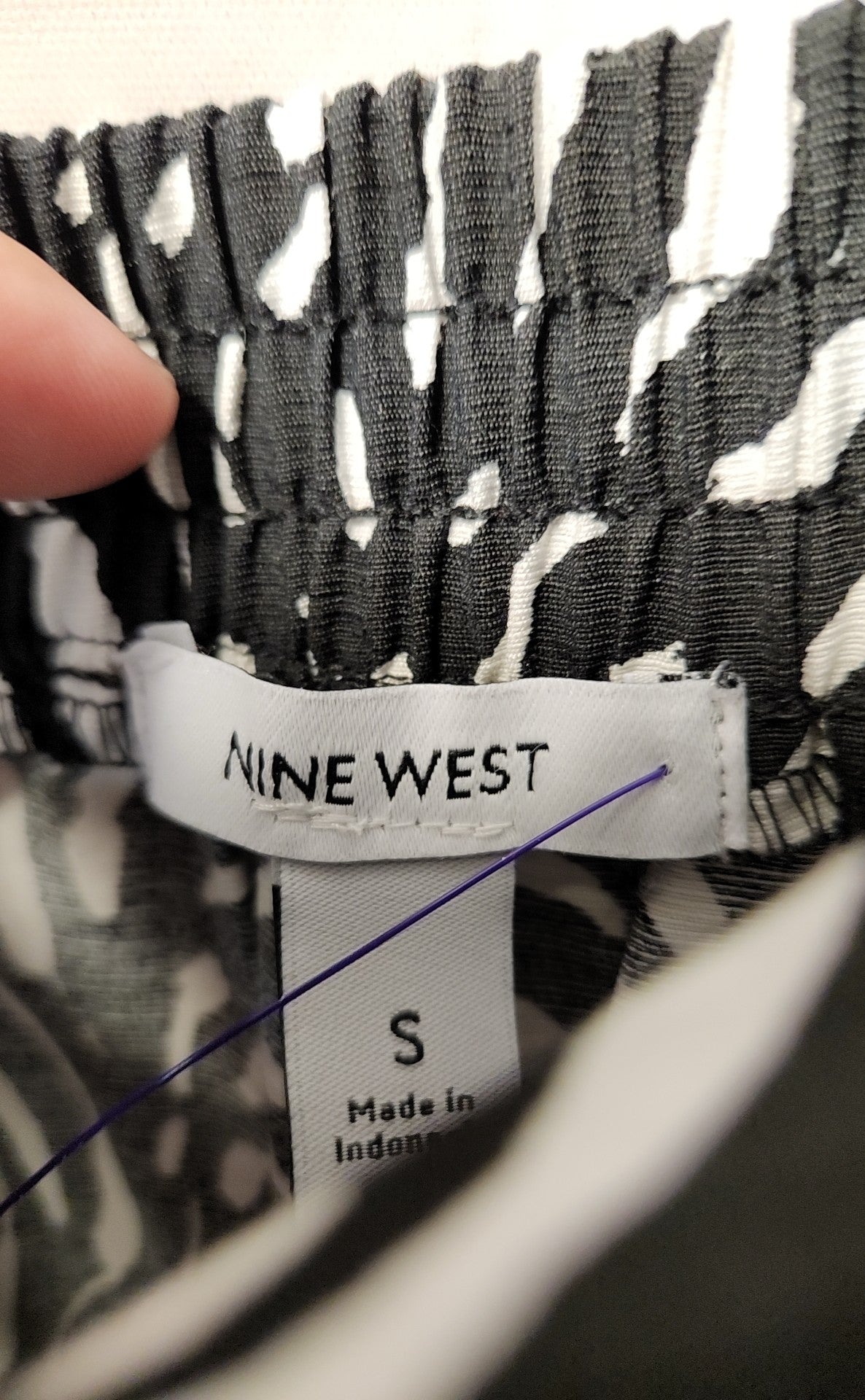Nine West Women's Size S Black & White Skirt