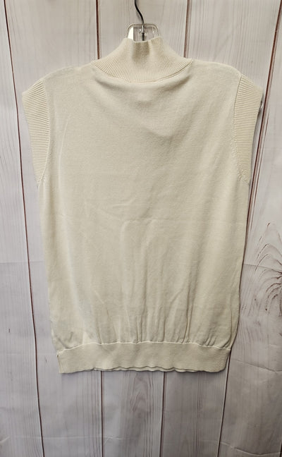 Belle by Kim Gravel Women's Size XS Cream Knit Sleeveless Top