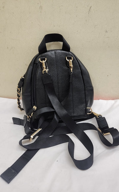 Michael Kors Black Leather Mini Backpack
