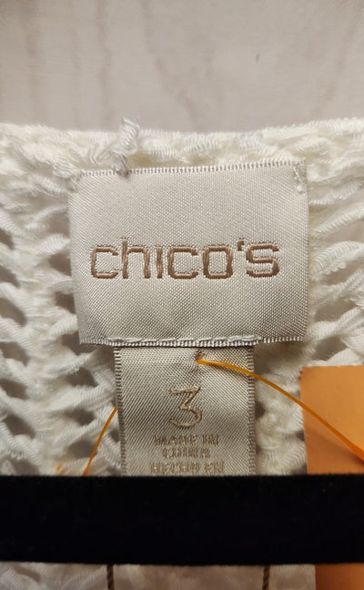 NWT Chico's Women's Size 3 = US XL White Sweater
