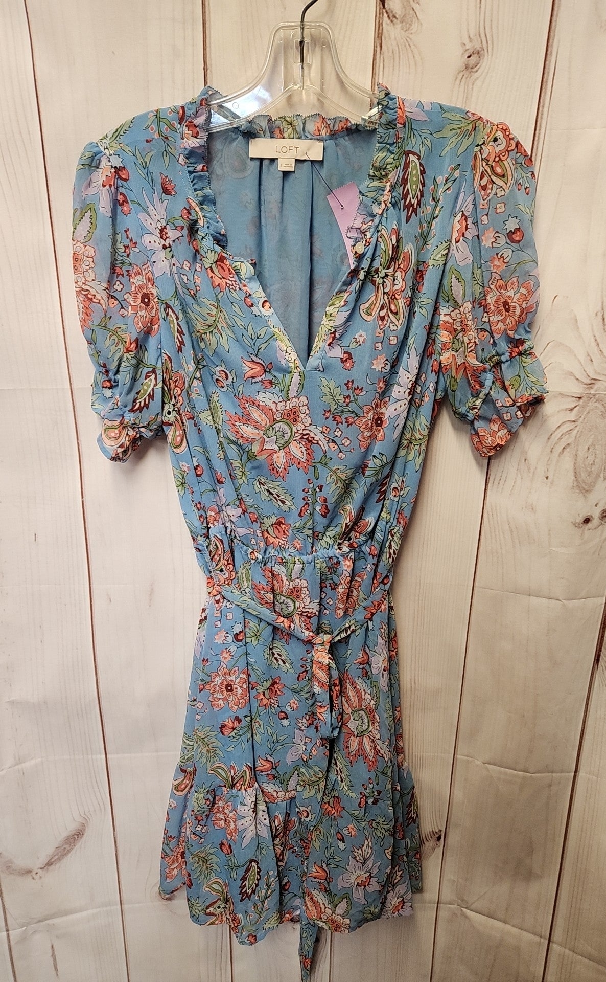 Loft Women's Size S Blue Floral Dress