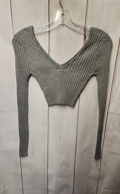 Bobbles & Lace Women's Size S Gray Long Sleeve Top