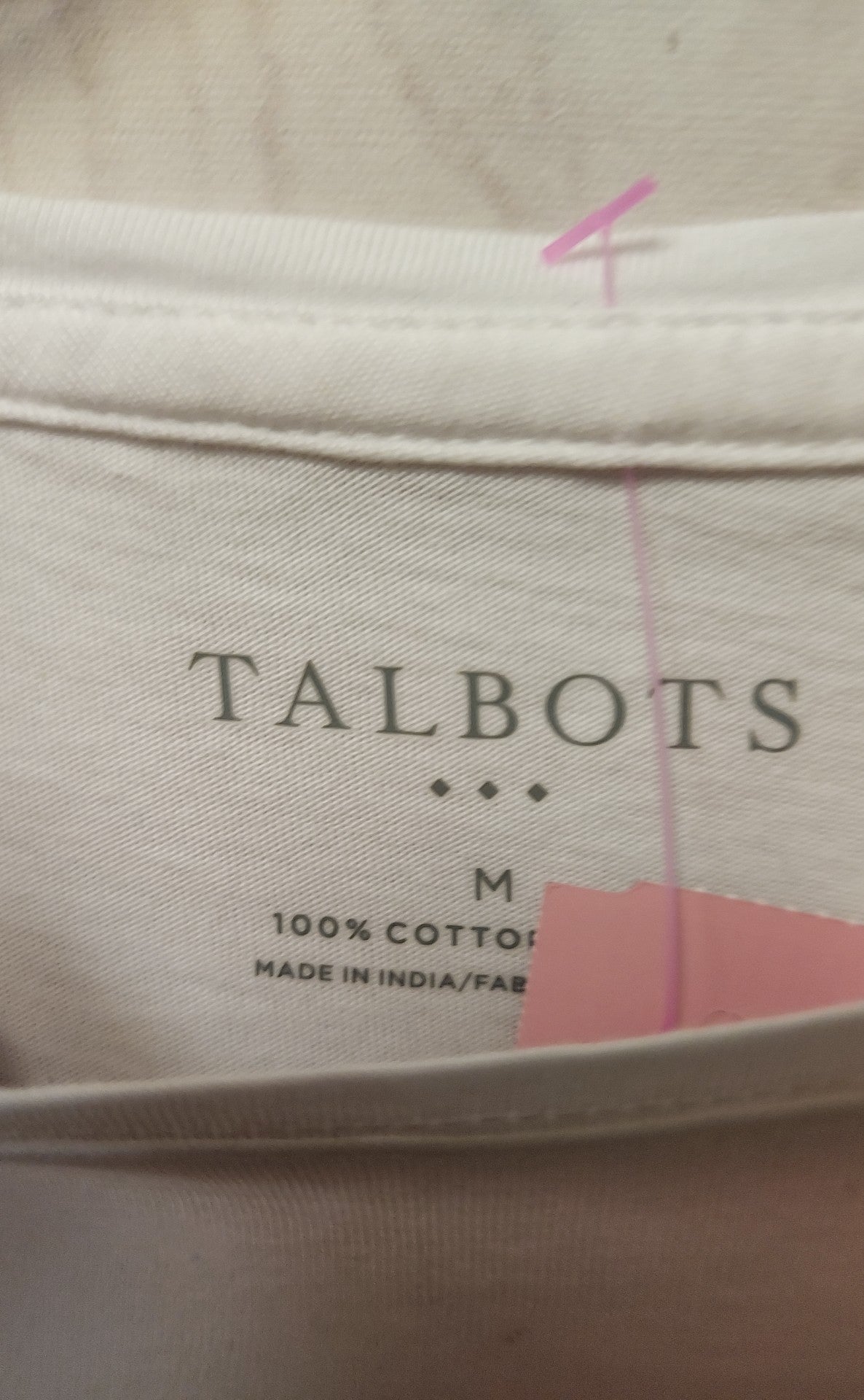 Talbots Women's Size M White Short Sleeve Top