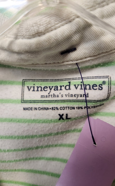 Vineyard Vines Men's Size XL White & Green Terry Shirt