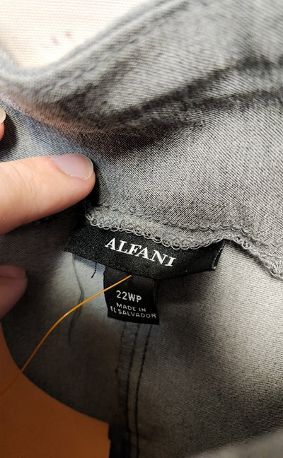 Alfani Women's Size 22 Petite Gray Pants