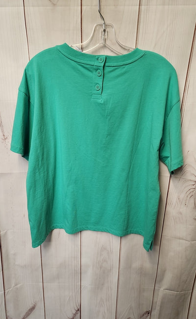 Talbots Women's Size L Petite Teal Short Sleeve Top