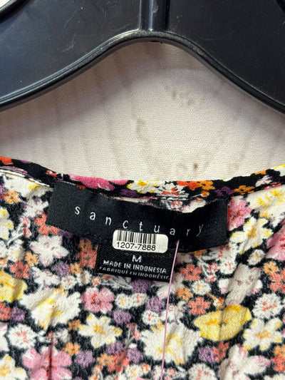 Sanctuary Women's Size M Pink Floral Sleeveless Top