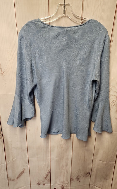 Anne Carson Women's Size S Blue 3/4 Sleeve Top
