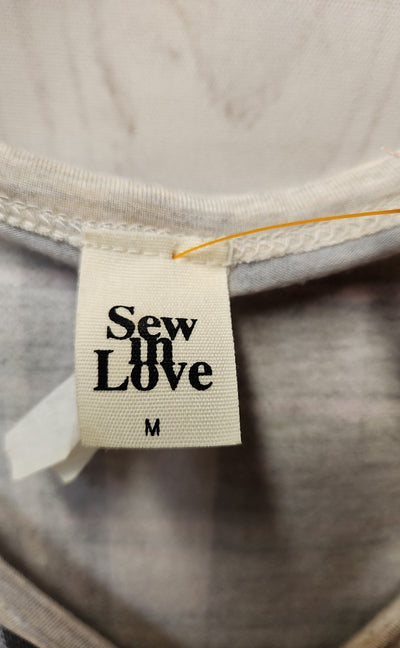 Sew in Love Women's Size M Gray Short Sleeve Top