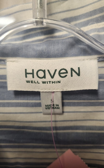 Haven Well Within Women's Size S Blue Short Sleeve Top