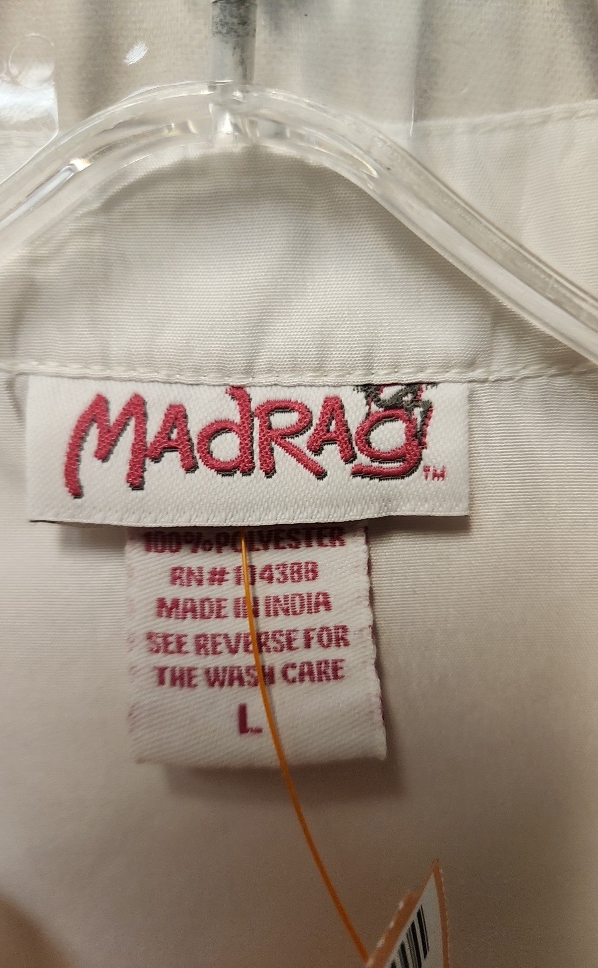 Madrag Women's Size L White Long Sleeve Top