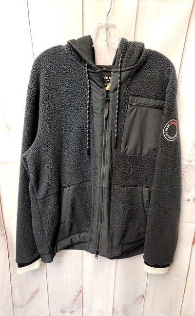 Municipal Sport Utiliy Gear Men's Size L Black Full Zip Hooded Sweatshirt