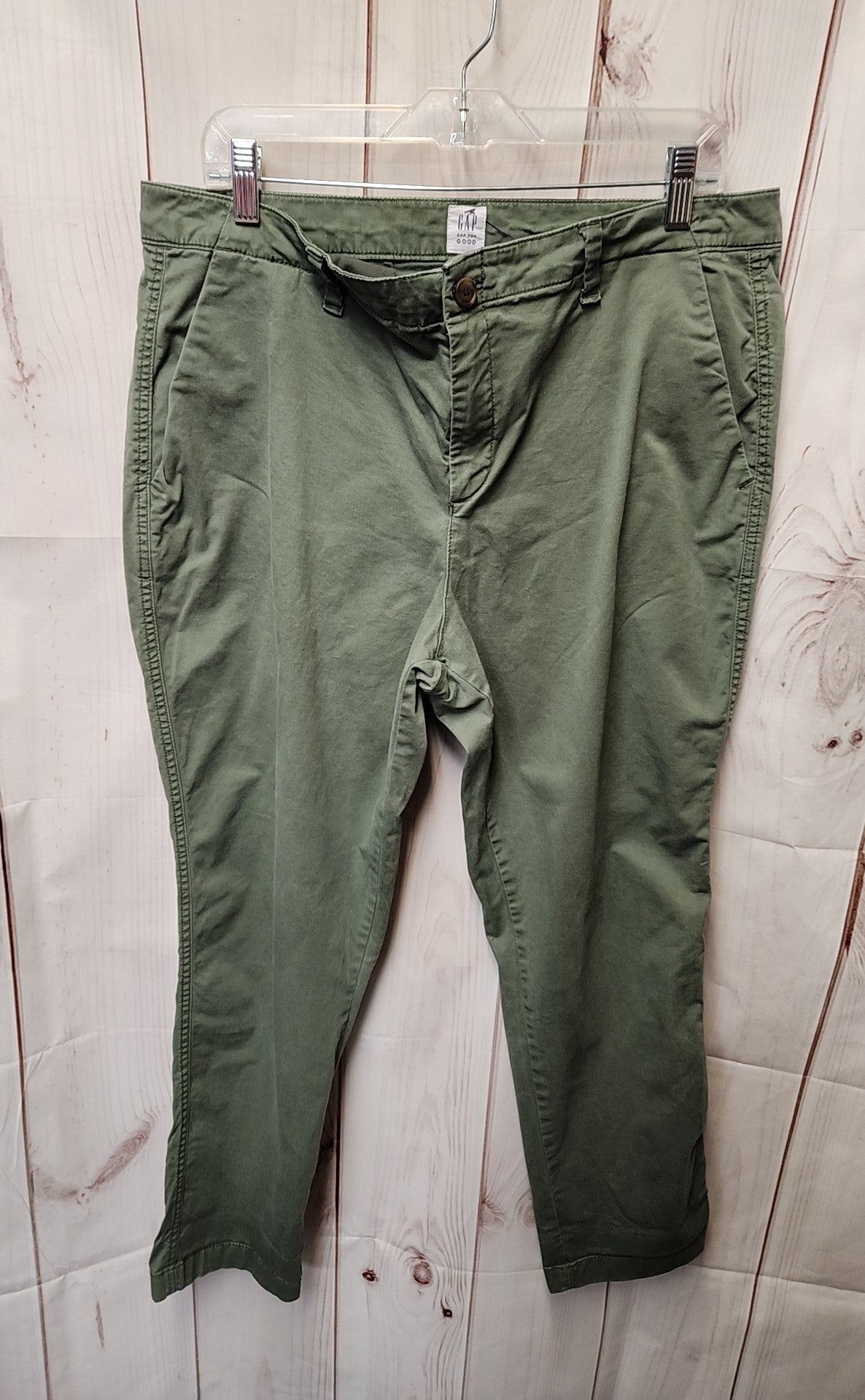 Gap Women's Size 14 Olive Green Pants Girlfriend Chino