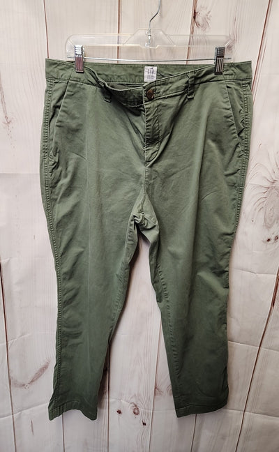 Gap Women's Size 14 Olive Green Pants Girlfriend Chino
