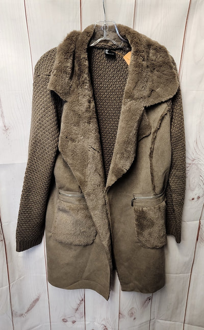 Love Token Women's Size L Brown Cardigan