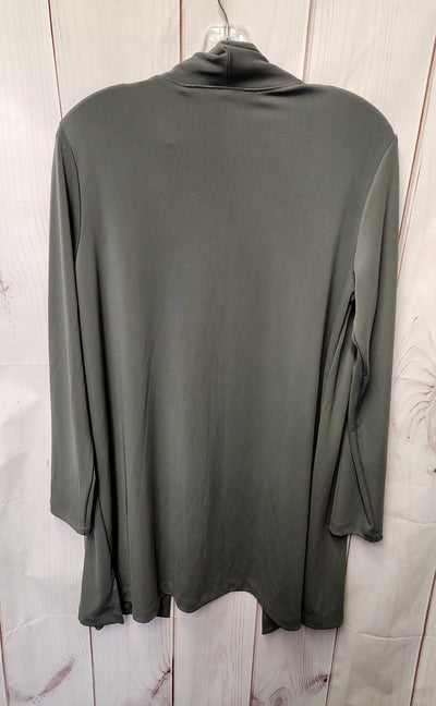 Lands End Women's Size L Green Cardigan