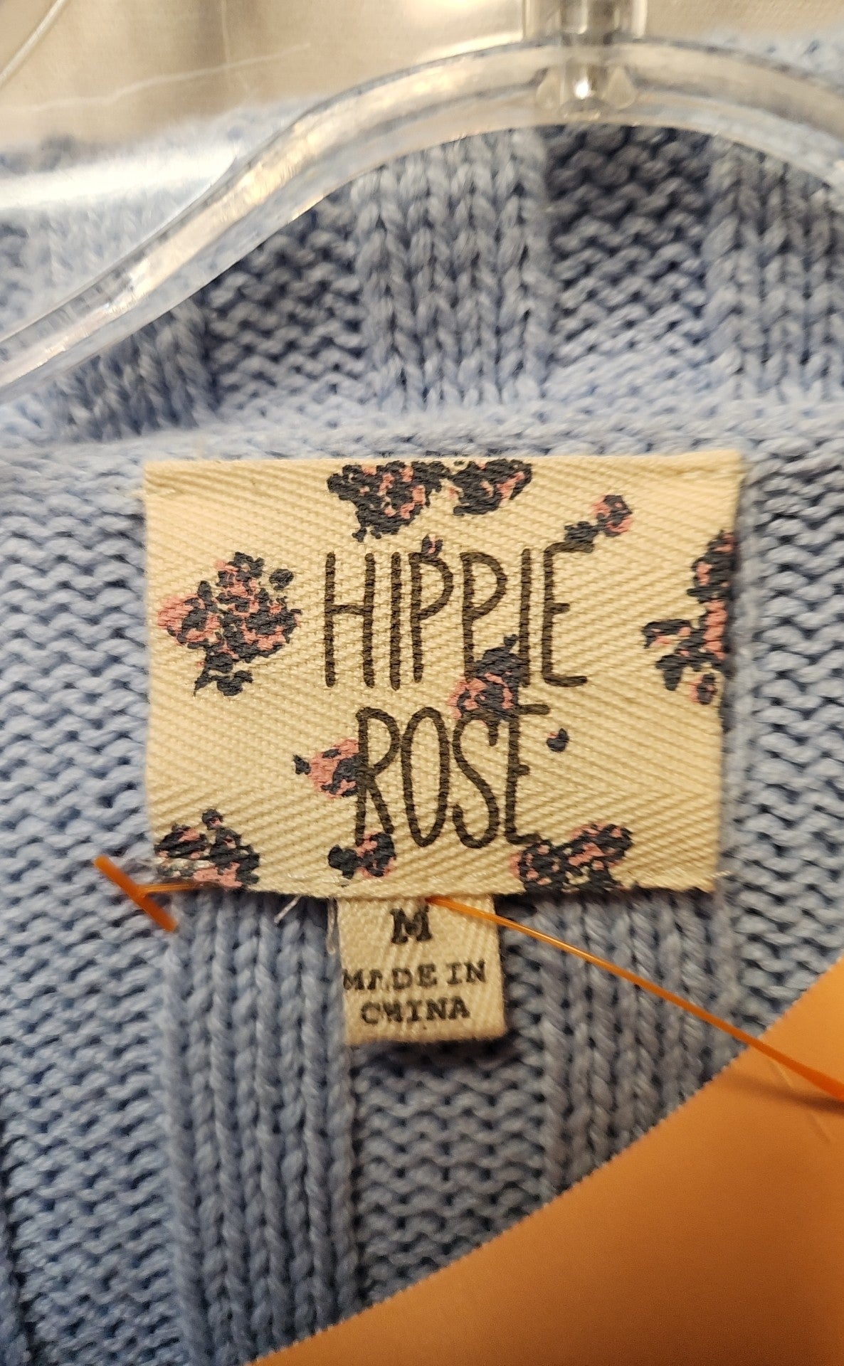 Hippie Rose Women's Size M Light Blue Hooded Sweater