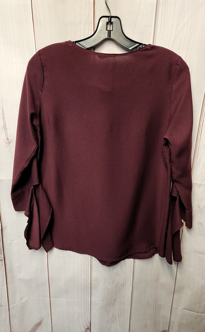 Les Amis Women's Size S Maroon 3/4 Sleeve Top