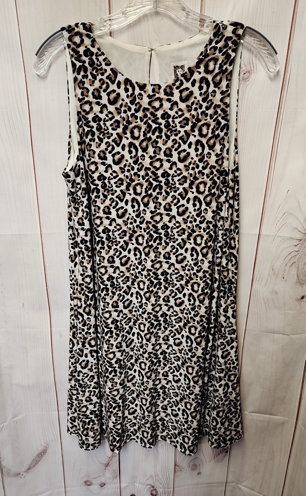 Anne Klein Women's Size 8 Brown Animal Print Dress