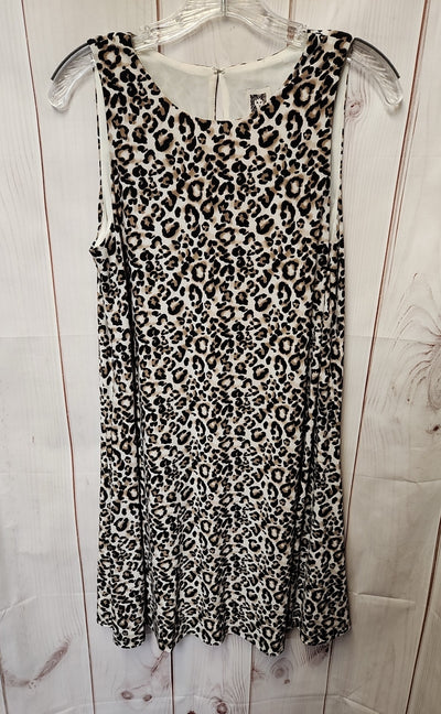 Anne Klein Women's Size 8 Brown Animal Print Dress