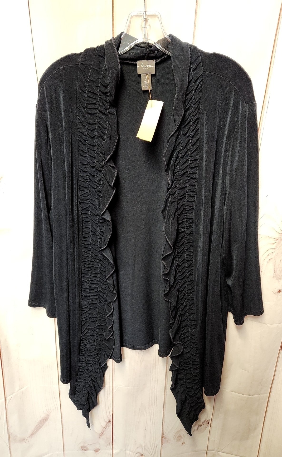 Chico's Travelers Women's Size 3 = US XL Black Cardigan