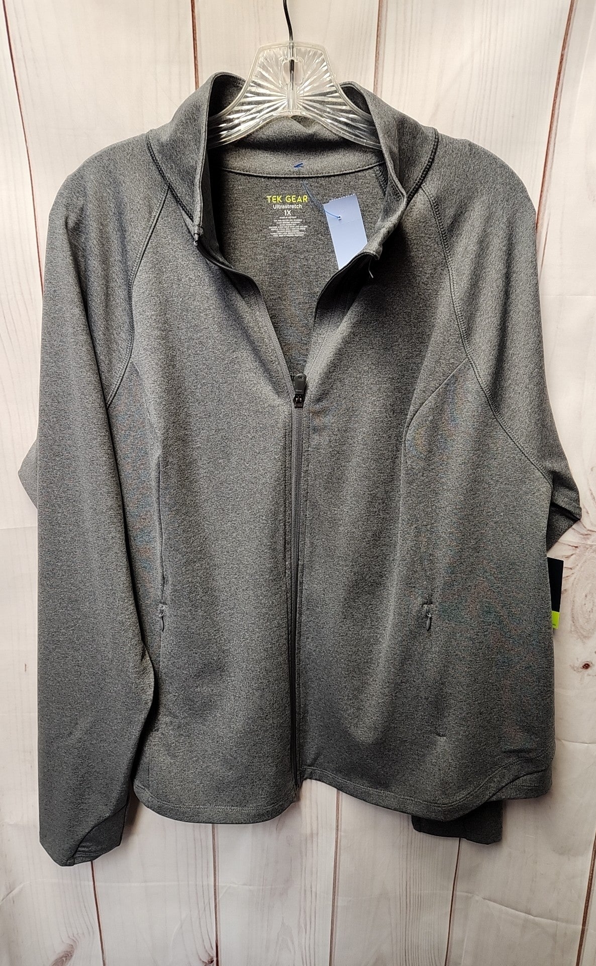 NWT Tek Gear Women's Size 1X Gray Active Jacket
