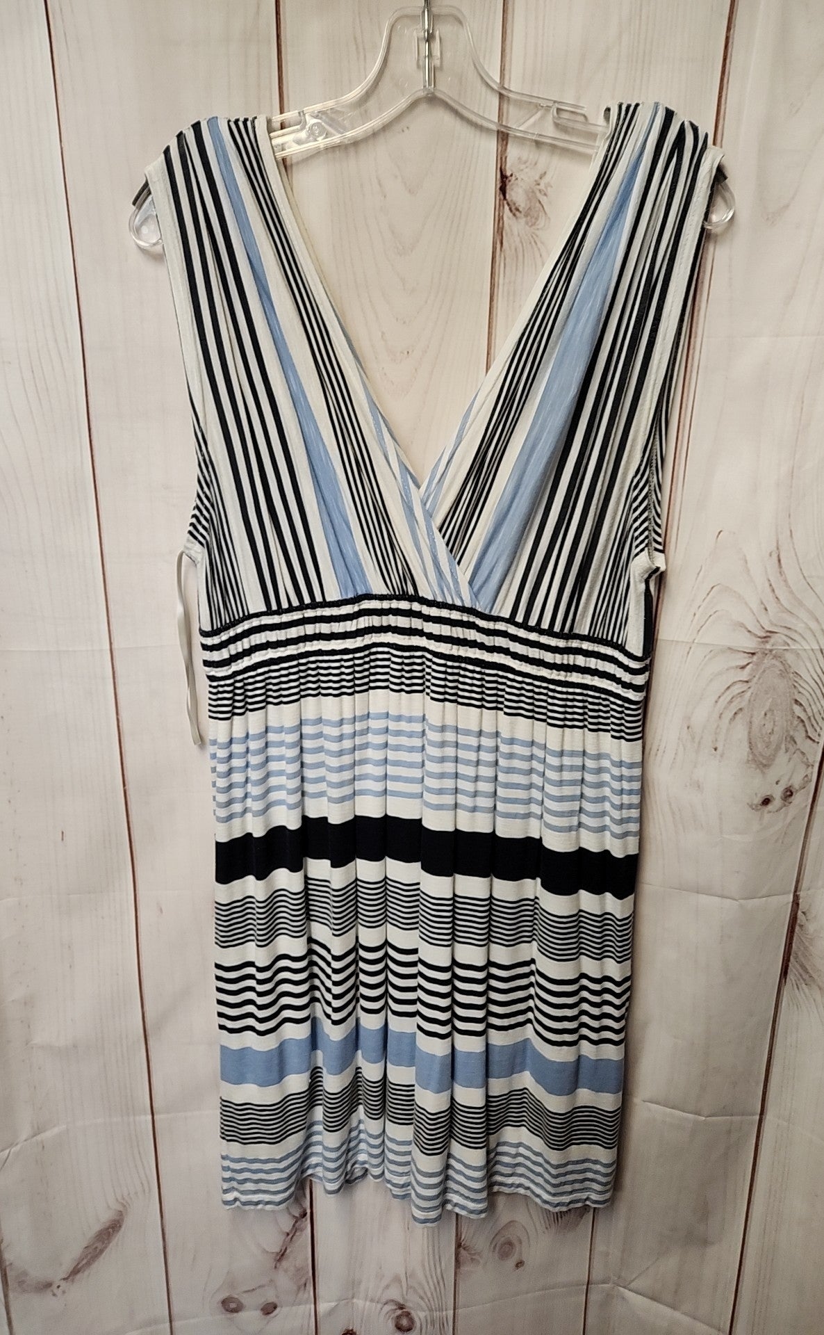 Loft Women's Size L Blue & White Dress