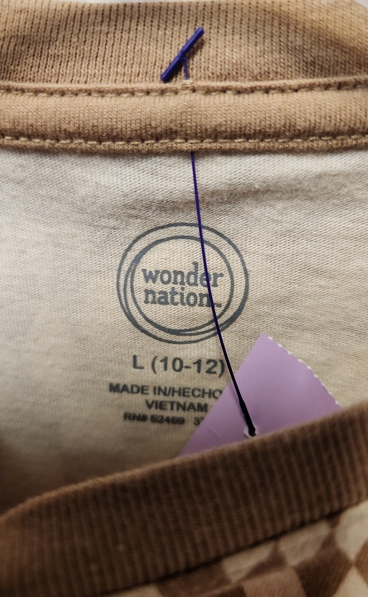 Wonder Nation Boy's Size 10/12 Brown Shirt