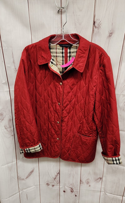 Burberry Women's Size L Red Quilted Jacket