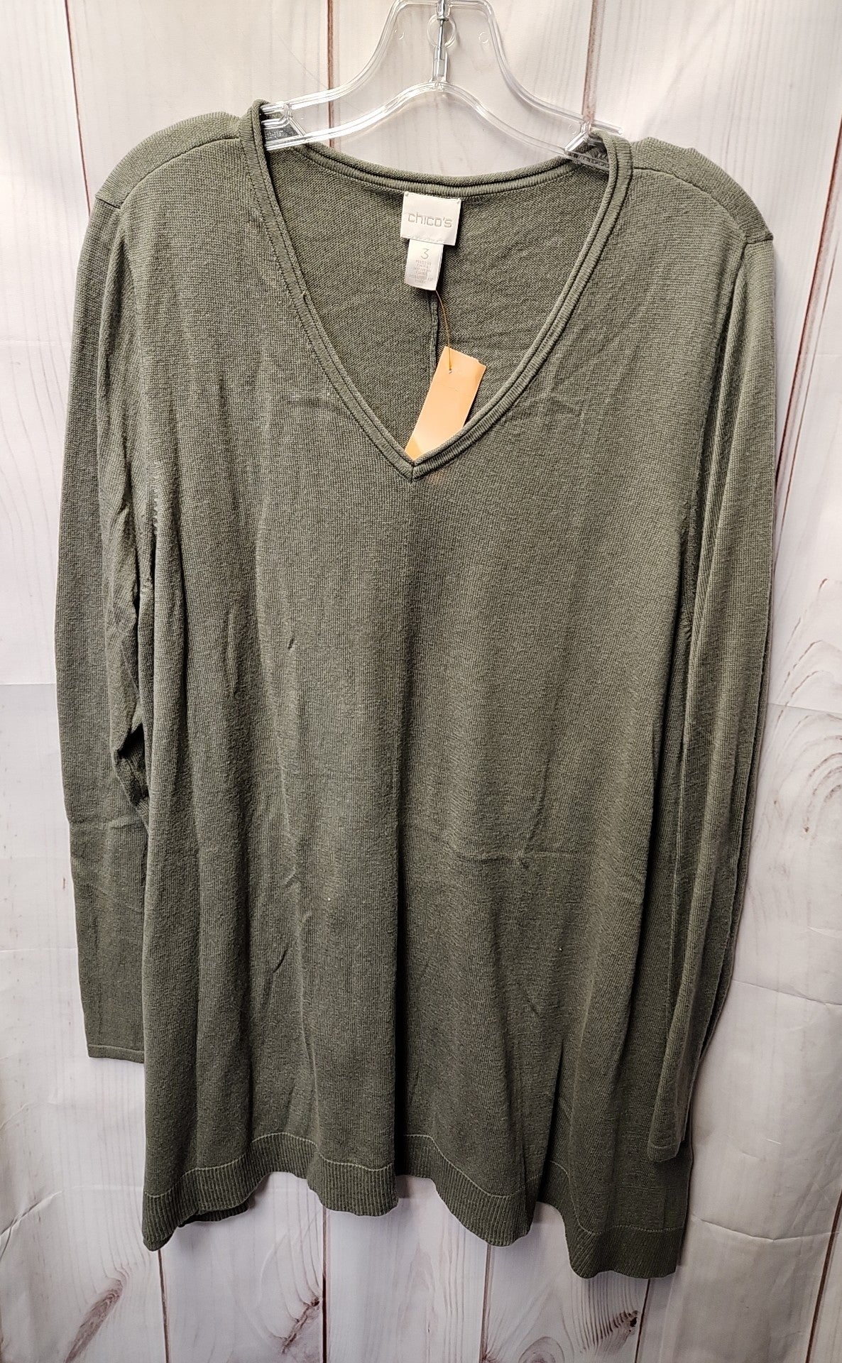 Chico's Women's Size 3 = XL Green Sweater