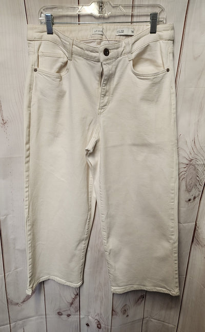 J Jill Women's Size 16 White Pants High Rise Full Leg Crop