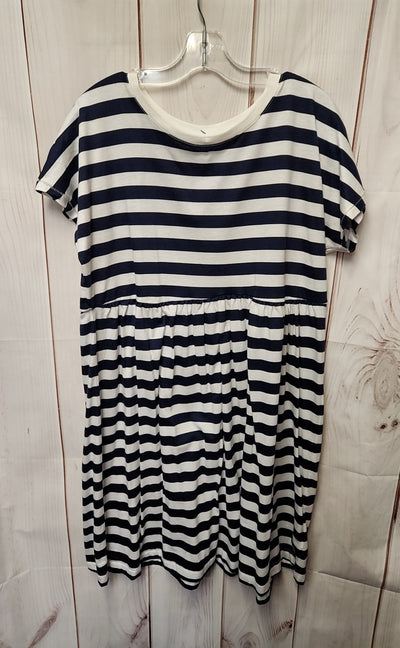 Old Navy Girl's Size 14/16 White & Blue Dress