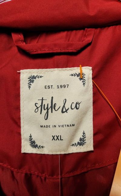 NWT Style & Co Women's Size XXL Red Coat