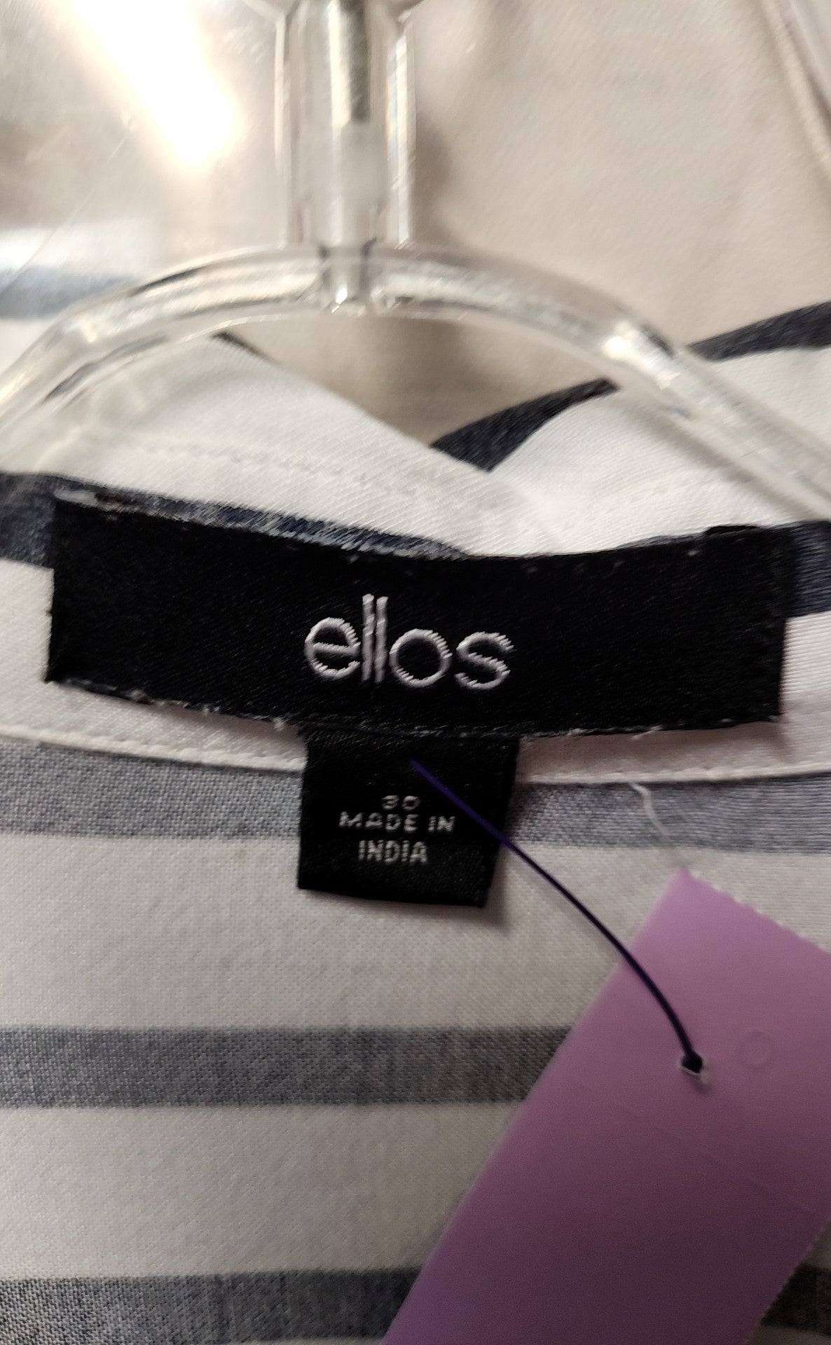 Ellos Women's Size 3X White Long Sleeve Top