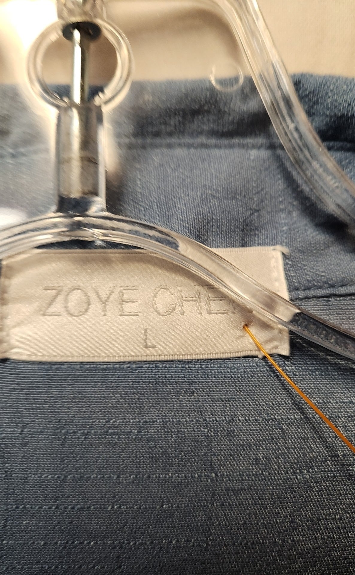 Zoye Chen Women's Size L Blue Long Sleeve Top
